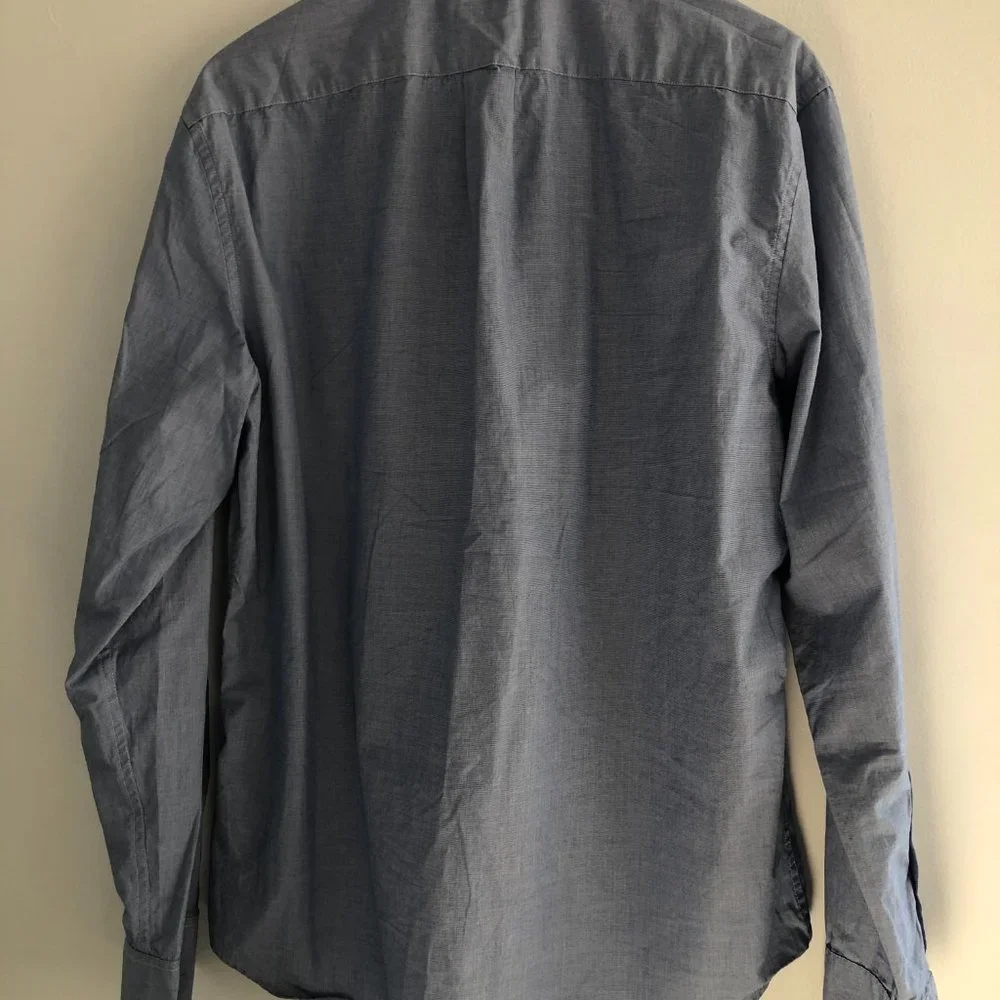 Blue cotton button down - Picture 3 of 3